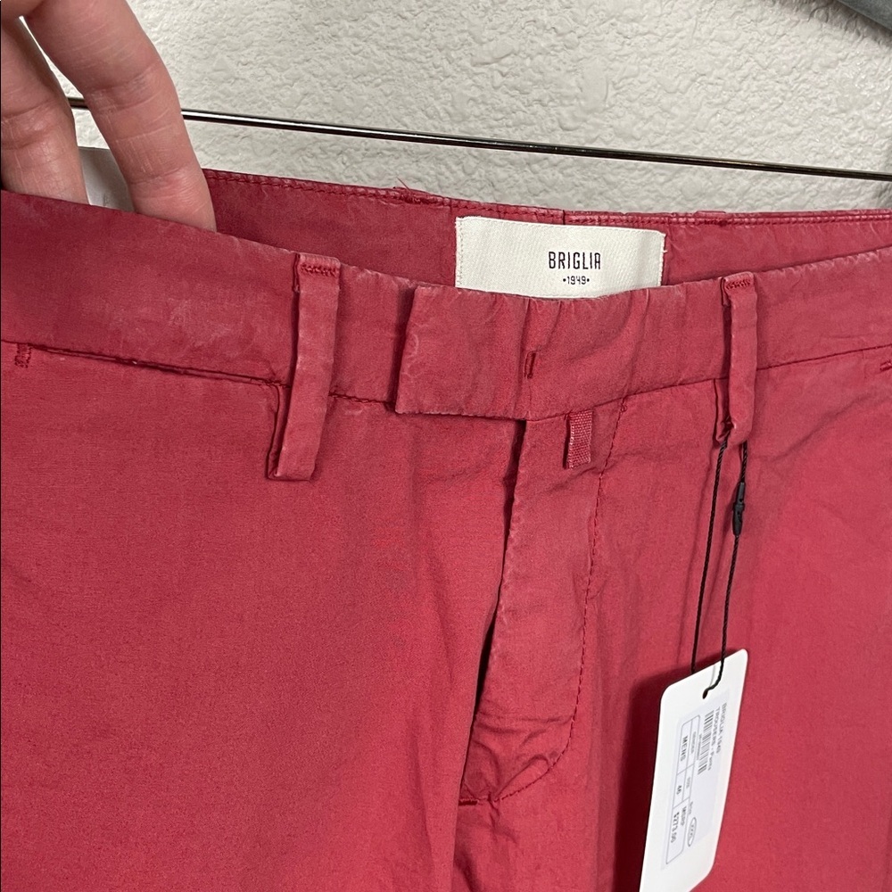 NWT Briglia 1949 Italian Tailored Chino Pants Faded Red Terracotta - Picture 16 of 16